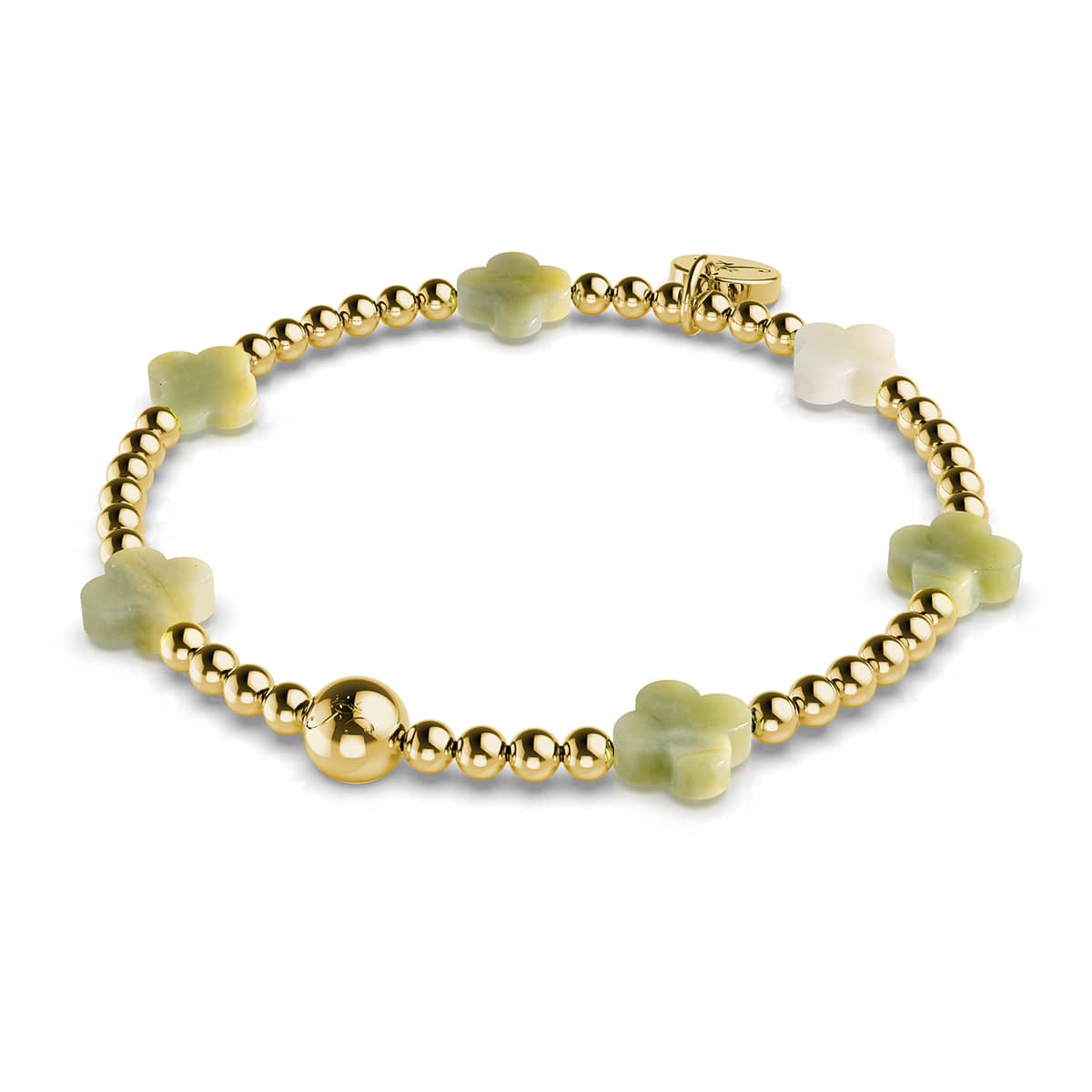 Glückslorbeer | Gold | Kleeblatt-Essenz-Armband